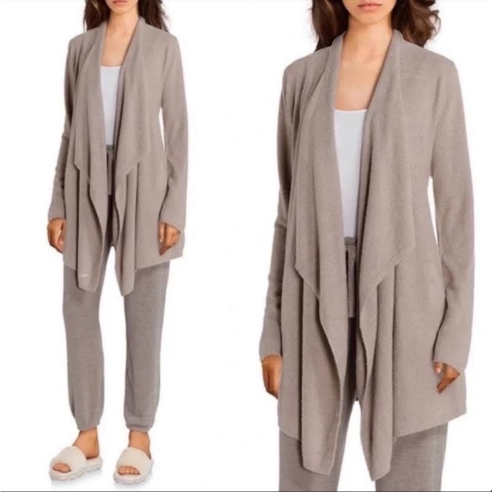 Barefoot Dreams Cozy Chic Lite Taupe
Grey Wrap Cardigan